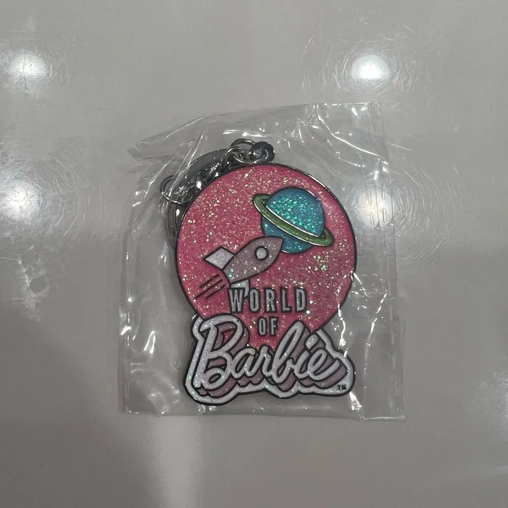 World of Barbie Glitter Keychain